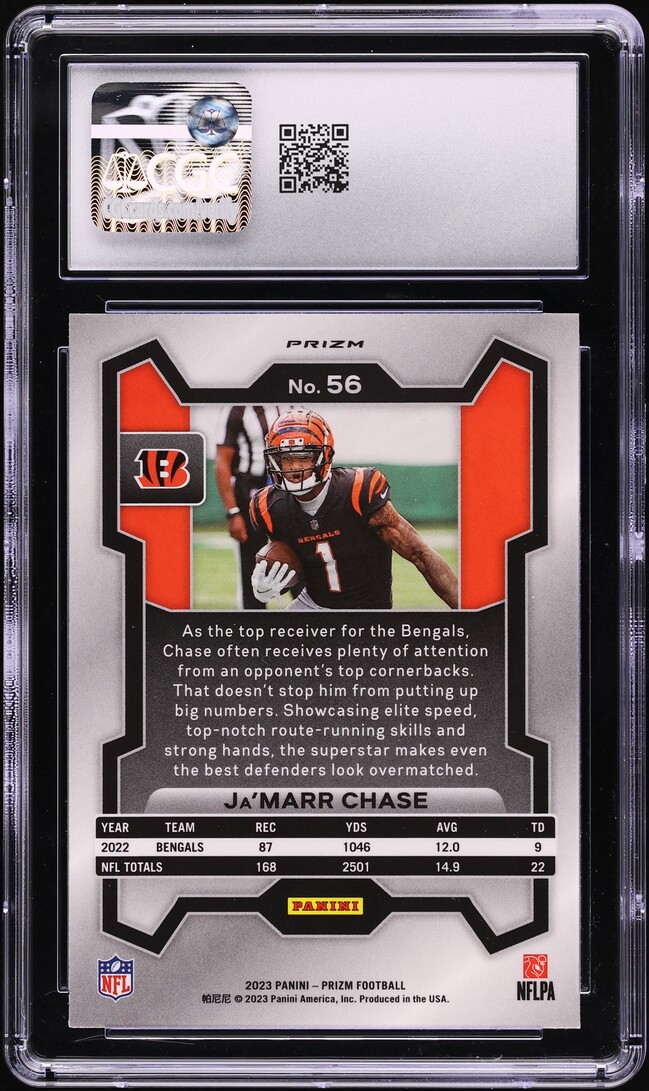2023 Panini Prizm Red White & Blue Ja'Marr Chase #56 CGC 10 GEM