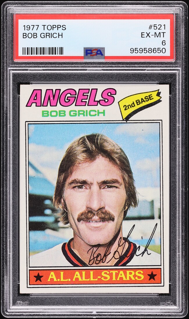 1977 Topps Bob Grich #521 PSA 6 EXMT