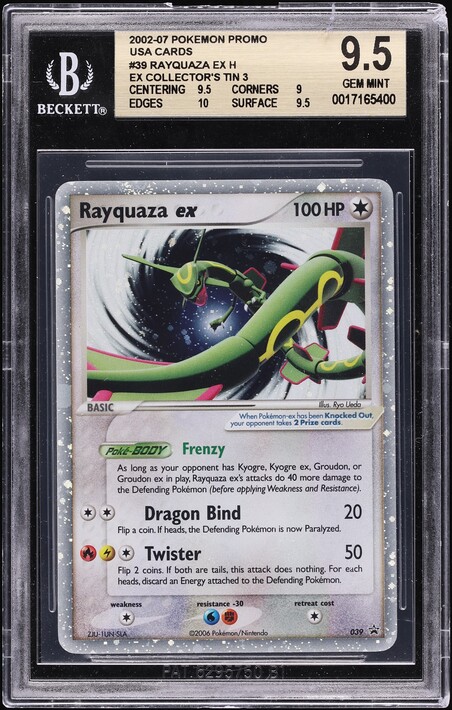 2006 Pokemon Black Star Promo Holo Rayquaza ex #39 BGS 9.5 GEM MINT