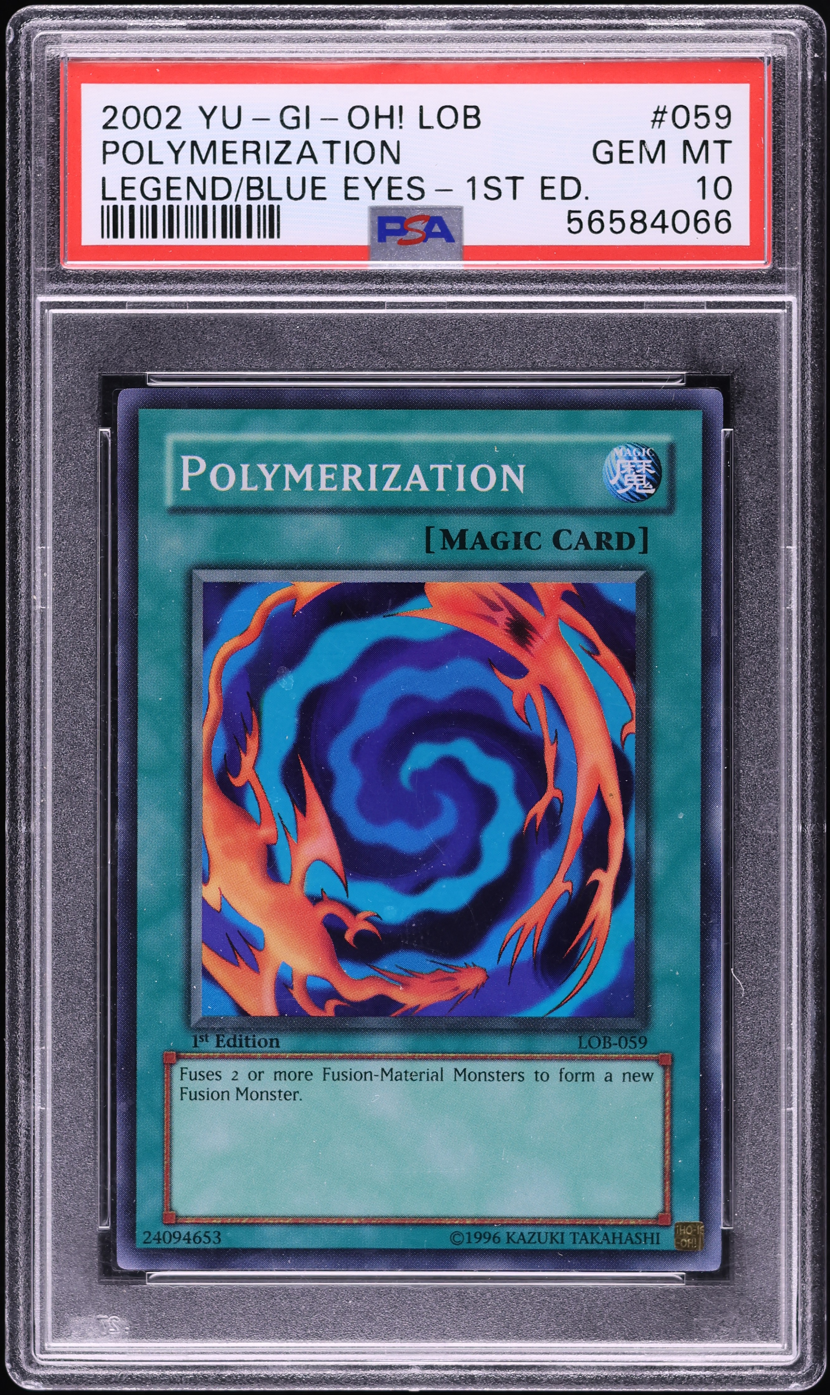 2002 Yu-Gi-Oh! Legend Of Blue Eyes 1st Ed Polymerization #LOB-059
