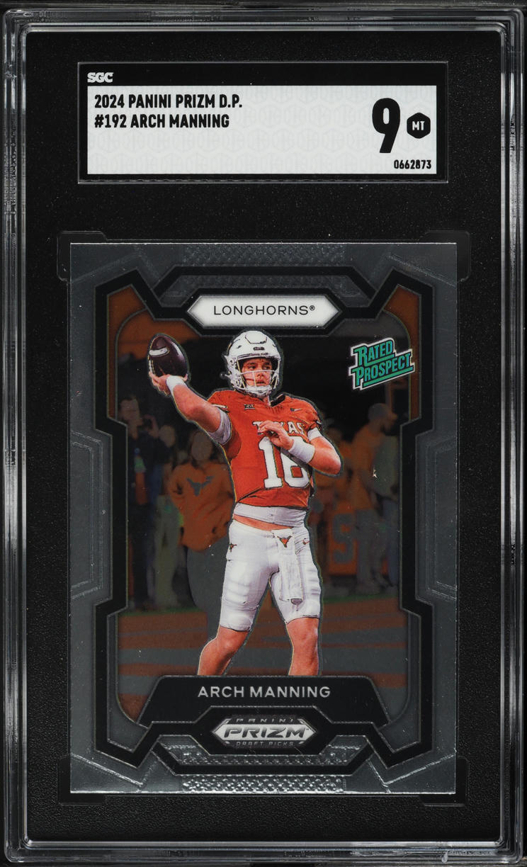 2024 Panini Prizm Draft Picks Arch Manning ROOKIE #192 SGC 9 MINT