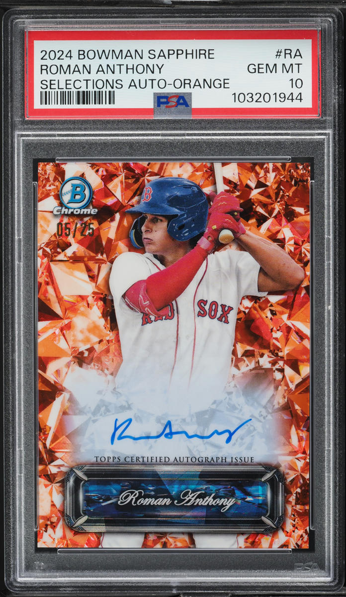 2024 Bowman Chrome Sapphire Edition Orange Roman Anthony AUTO /25