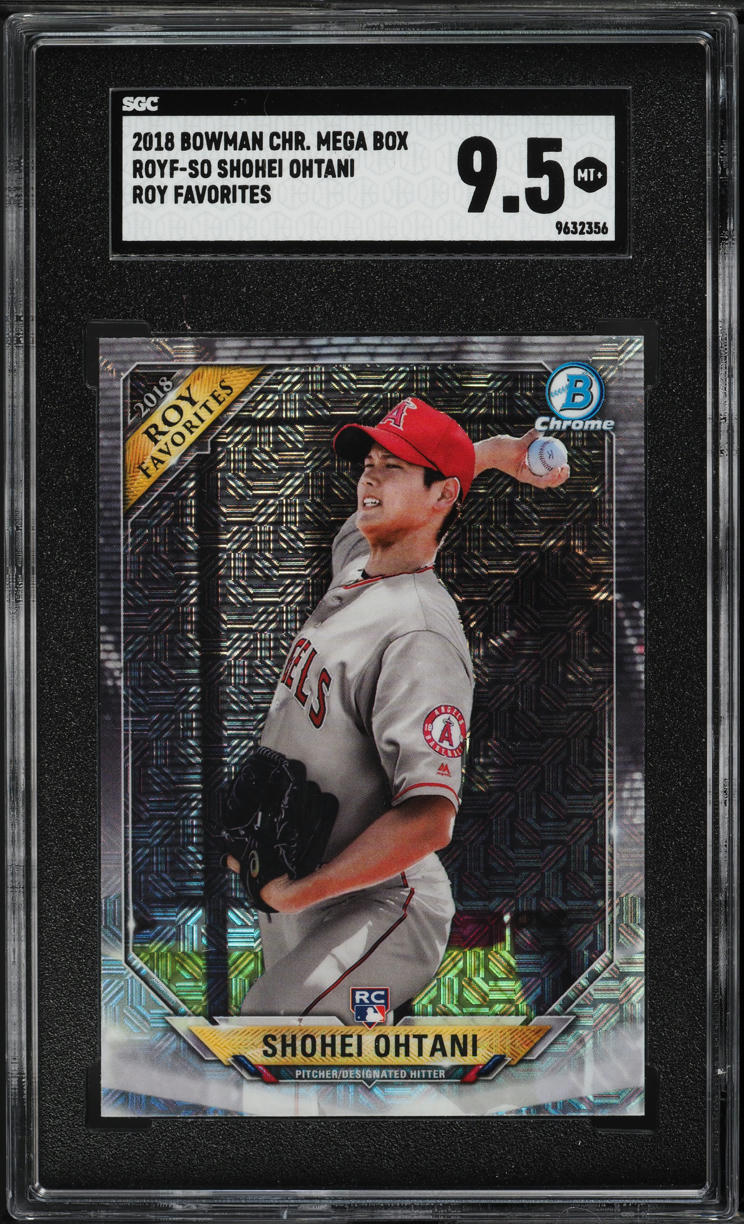 2018 Bowman Chrome Mega Box Roy Favorites Shohei Ohtani ROOKIE #ROYF-SO SGC 9.5