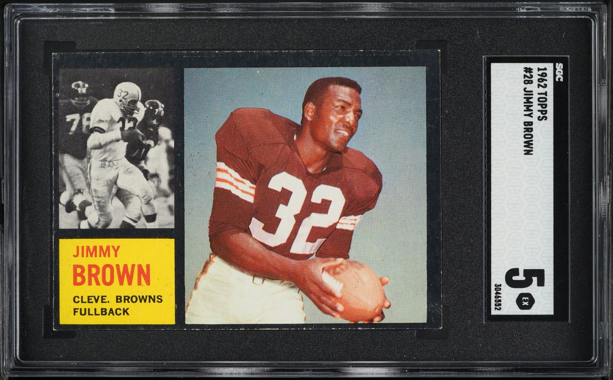 1962 Topps Football Jim Brown #28 SGC 5 EX