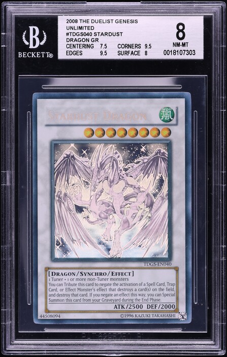 2008 Yu-Gi-Oh! TDGS 1st Edition Ghost Rare Stardust Dragon #TDGS