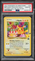 2021 Pokemon SWSH Promo Celebrations Holo Birthday Pikachu #24 PSA