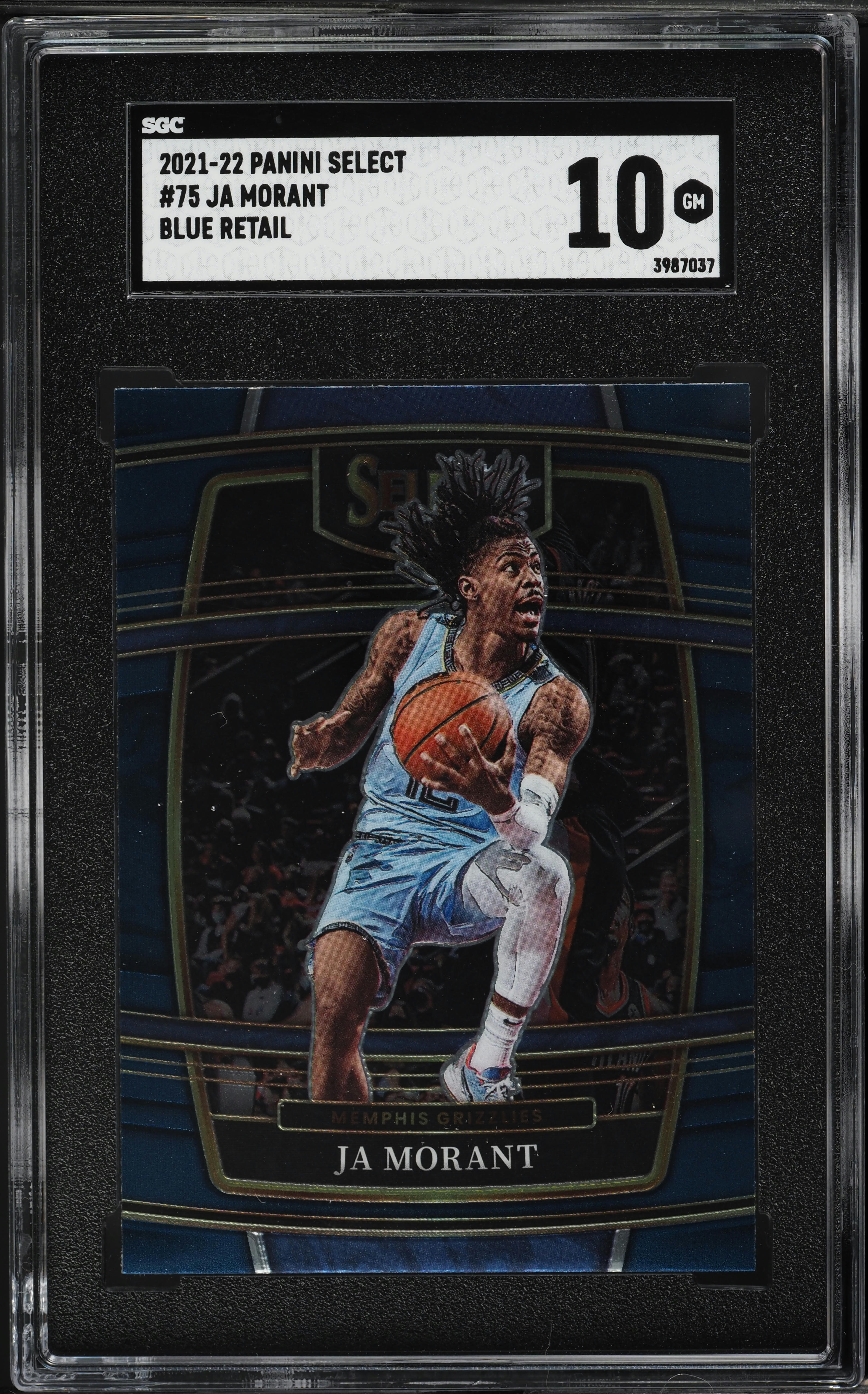 2021 Select Blue Retail Ja Morant #75 SGC 10 GEM MINT on Fanatics