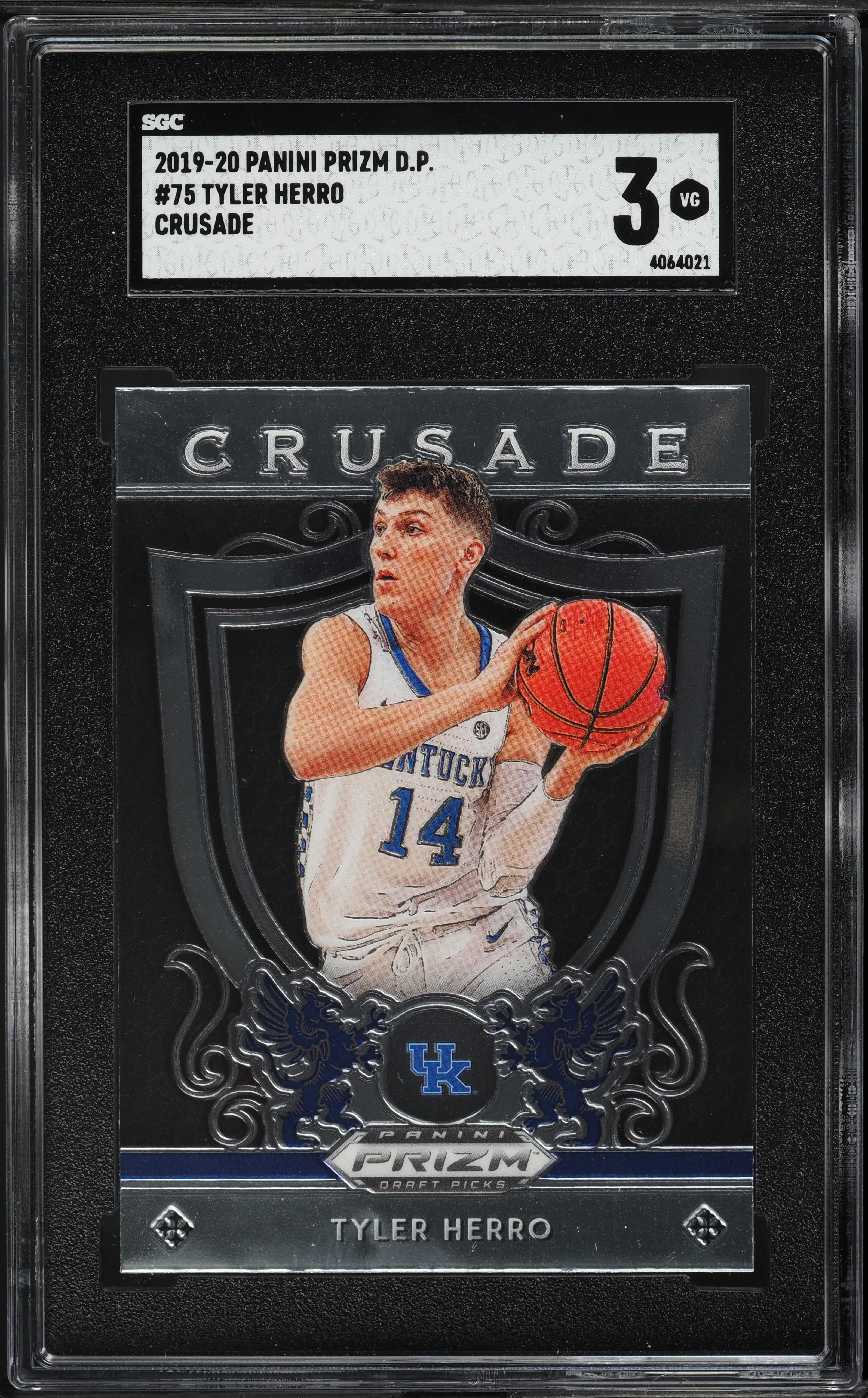 2019 Panini Prizm Draft Picks Crusade Tyler Herro ROOKIE #75 SGC 3