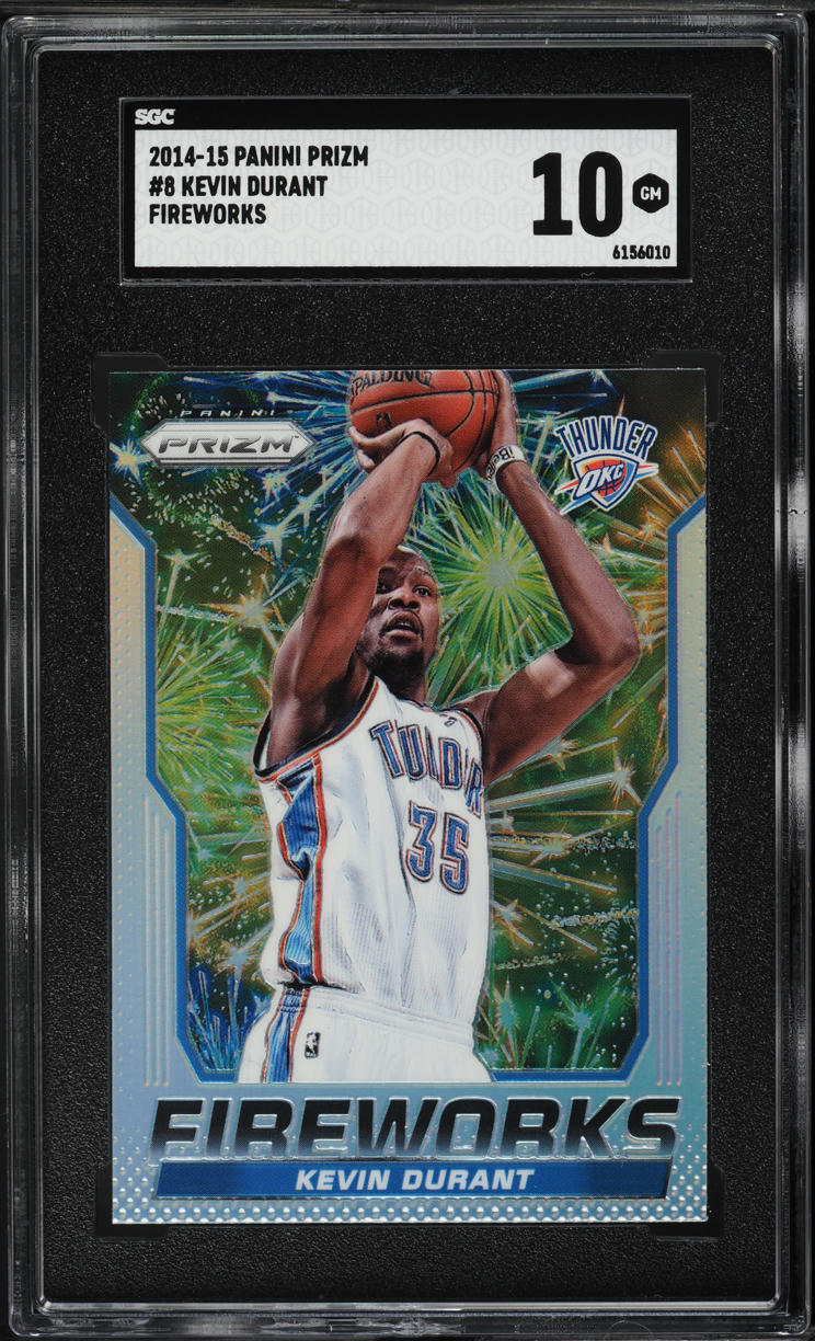 2014 Panini Prizm Fireworks Kevin Durant #8 SGC 10 GEM MINT