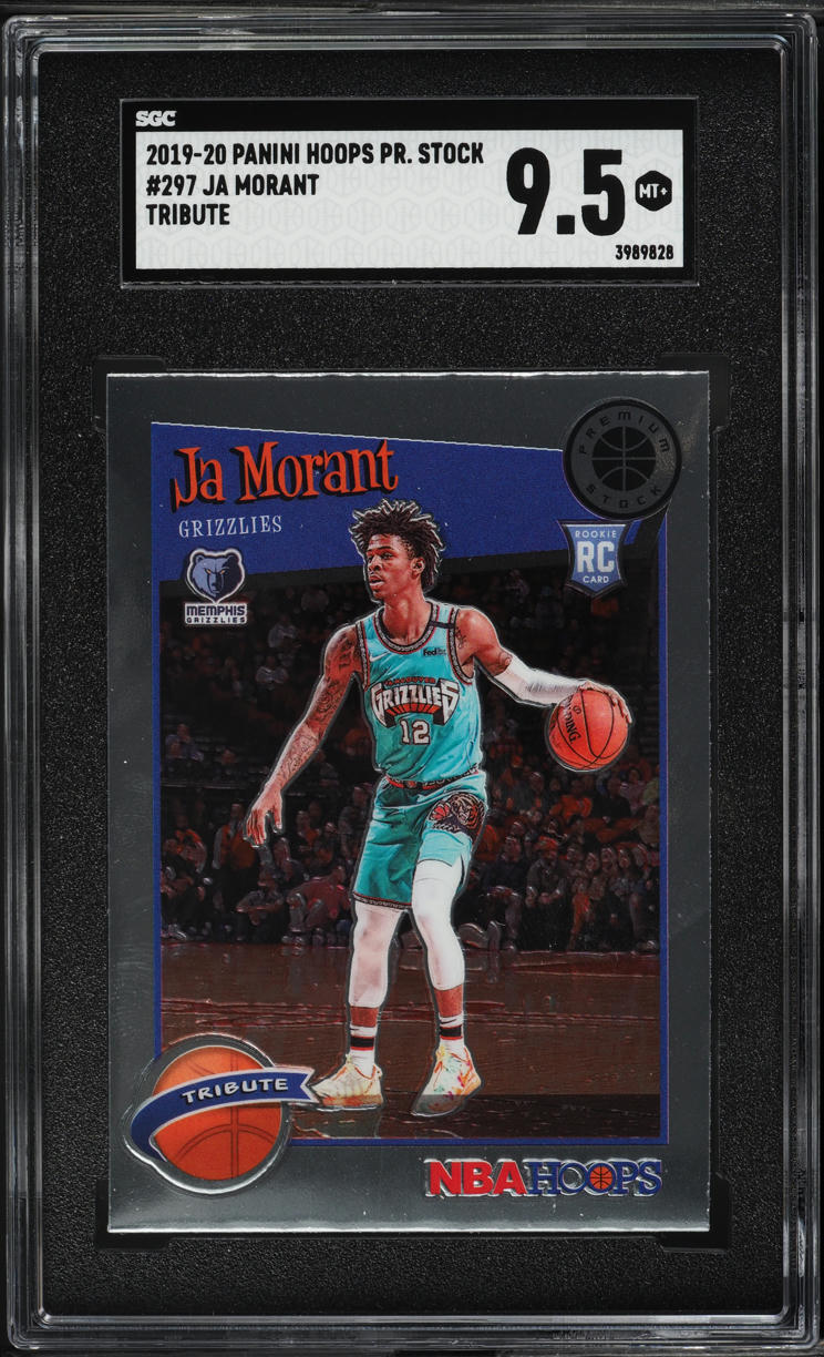 2019 Hoops Premium Stock Tribute Ja Morant ROOKIE #297 SGC 9.5