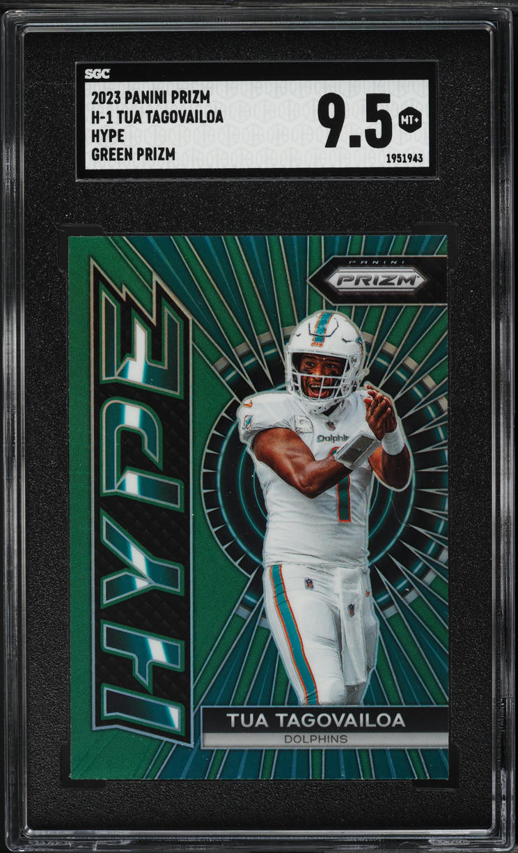 2023 Panini Prizm Hype Green Tua Tagovailoa #H-1 SGC 9.5 MINT+