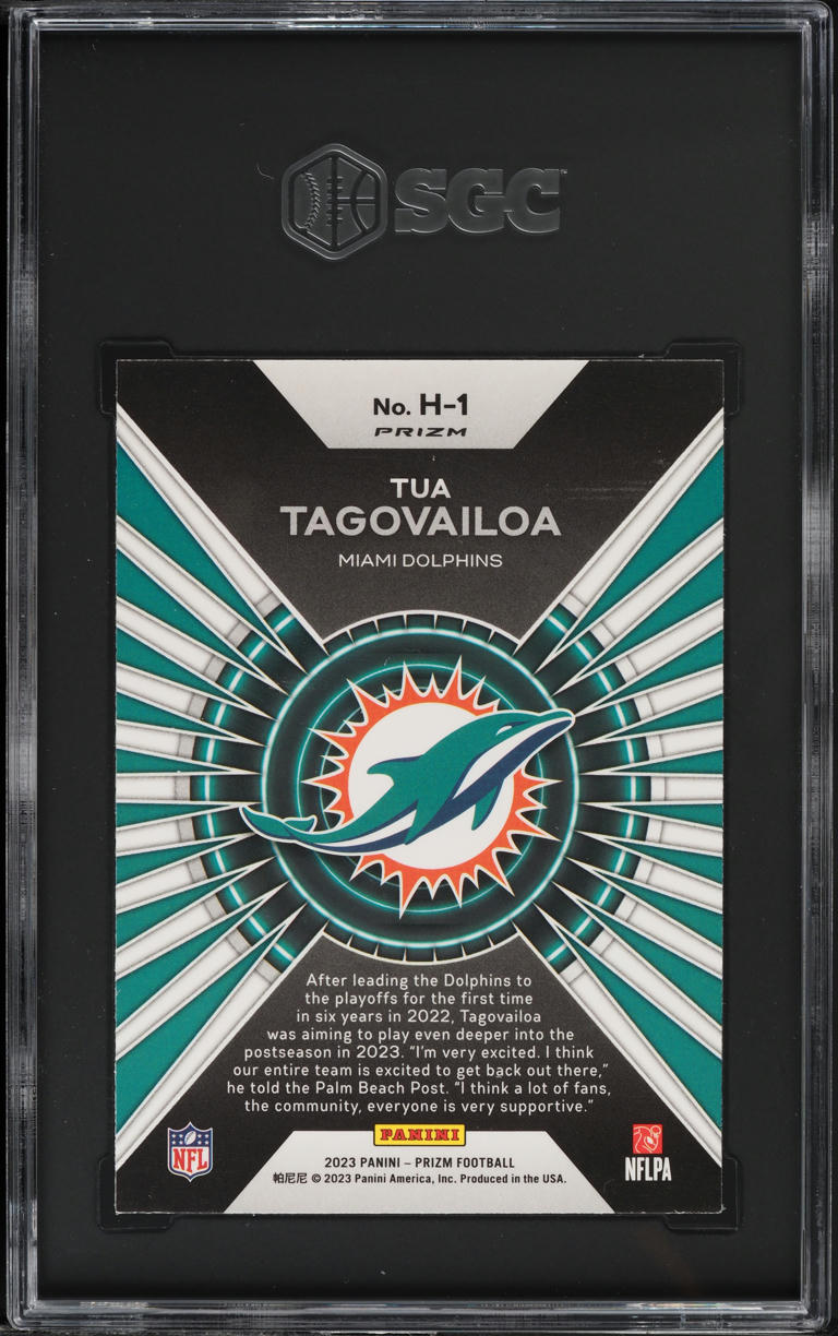 2023 Panini Prizm Hype Green Tua Tagovailoa #H-1 SGC 9.5 MINT+