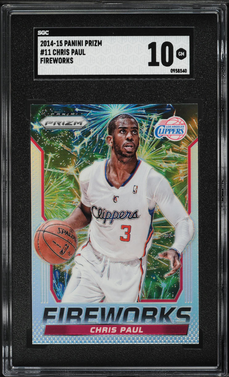 2014 Panini Prizm Fireworks Chris Paul #11 SGC 10 GEM MINT