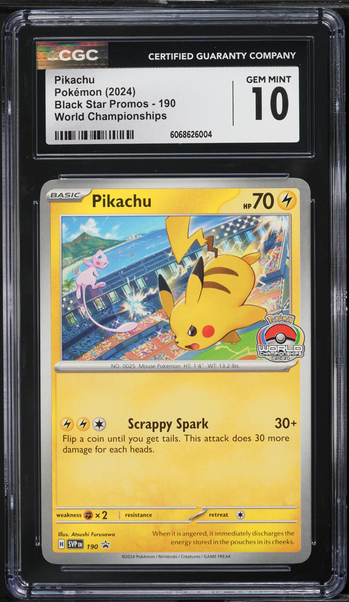 2024 Pokemon SV Black Star Promo World Championship Pikachu #190
