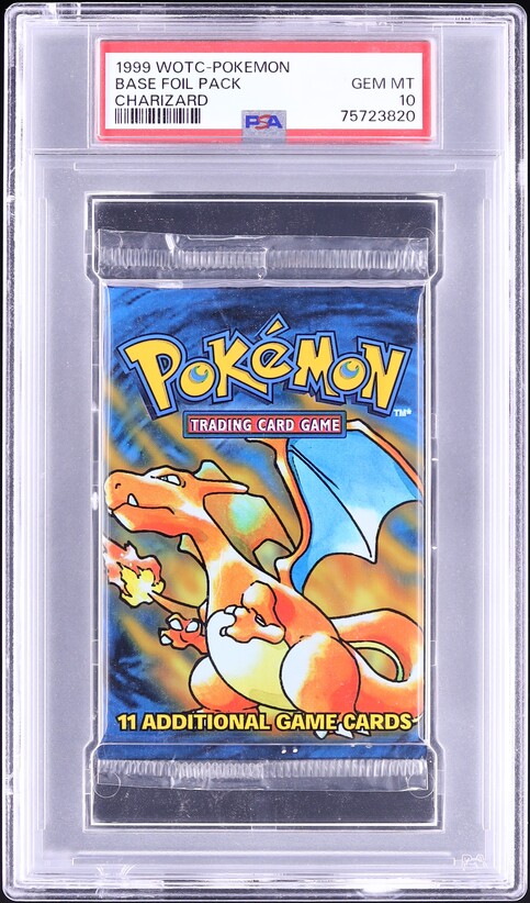1999 Pokemon Base Set Booster Pack Charizard Art PSA 10 GEM MINT