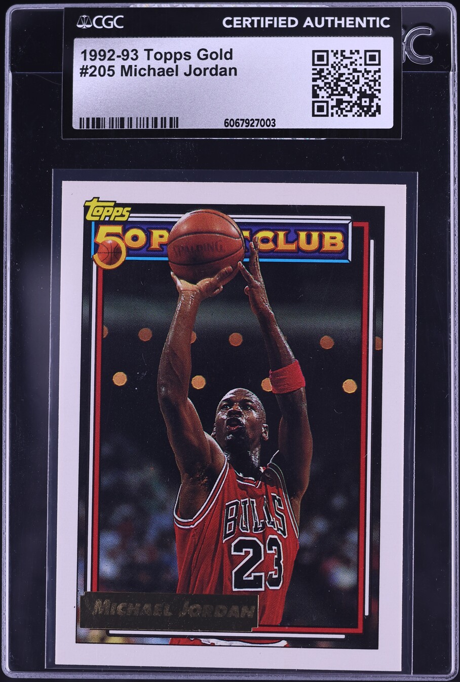 1992 Topps Gold Michael Jordan #205 CGC AUTH