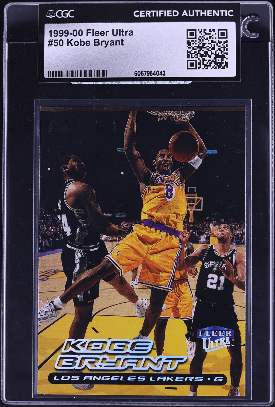 1999 Fleer Ultra Kobe Bryant #50 CGC AUTH