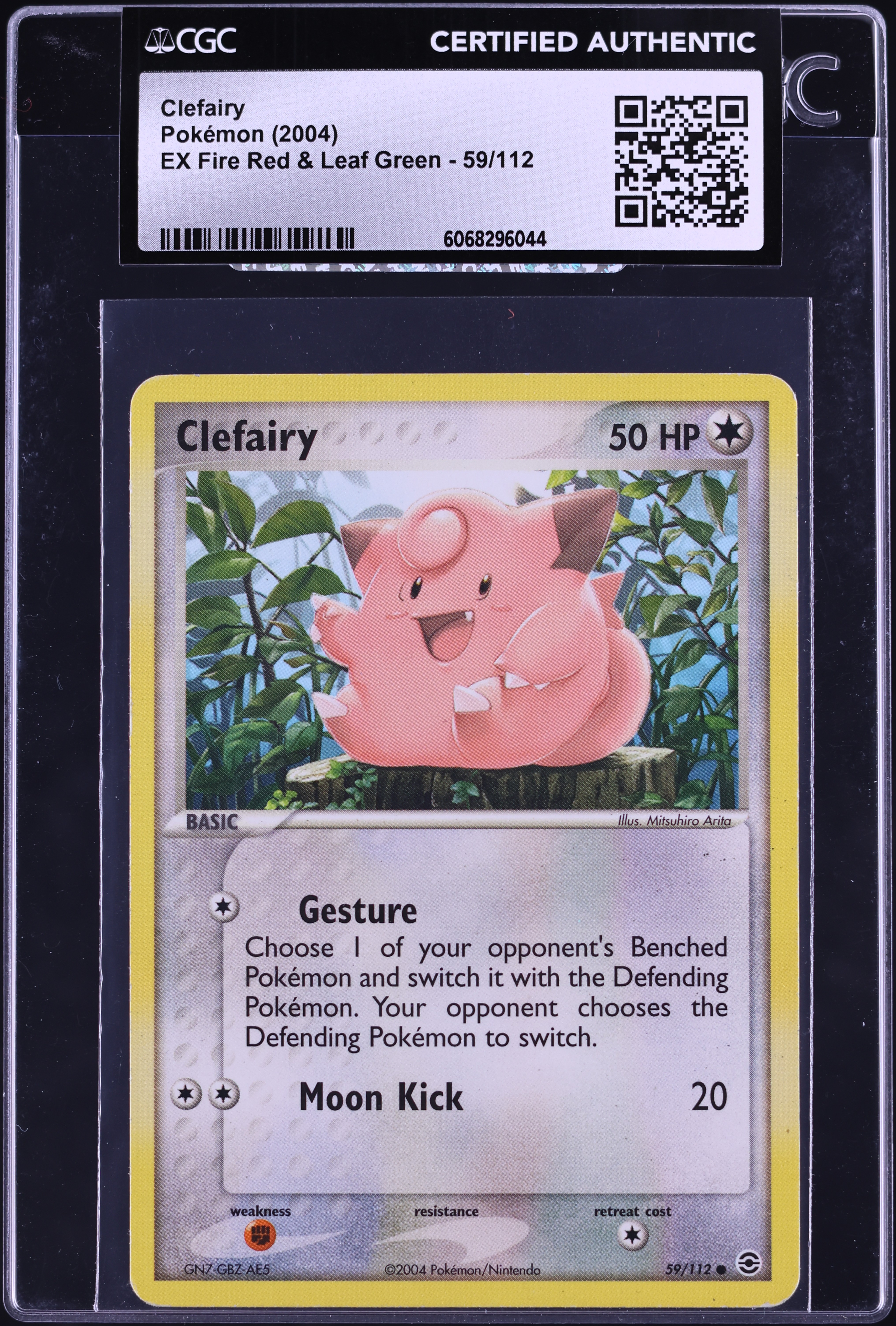 2004 Pokemon EX Fire Red & Leaf Green Clefairy #59 CGC AUTH on