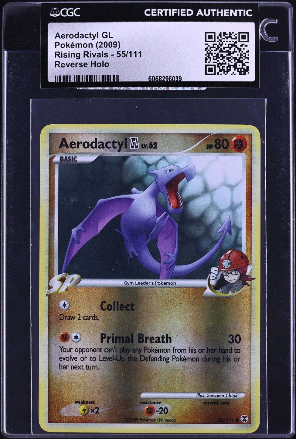 aerodactyl pokemon card holo - V 092/196 - Lost Origin [3] Speed Stroke (40) During your opponents next turn Aerodactyl 1st edition cgc 8