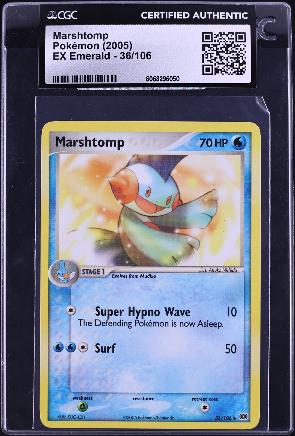 pokemon marshtomp card - (34/160) 2005 Pokemon EX Emerald Marshtomp