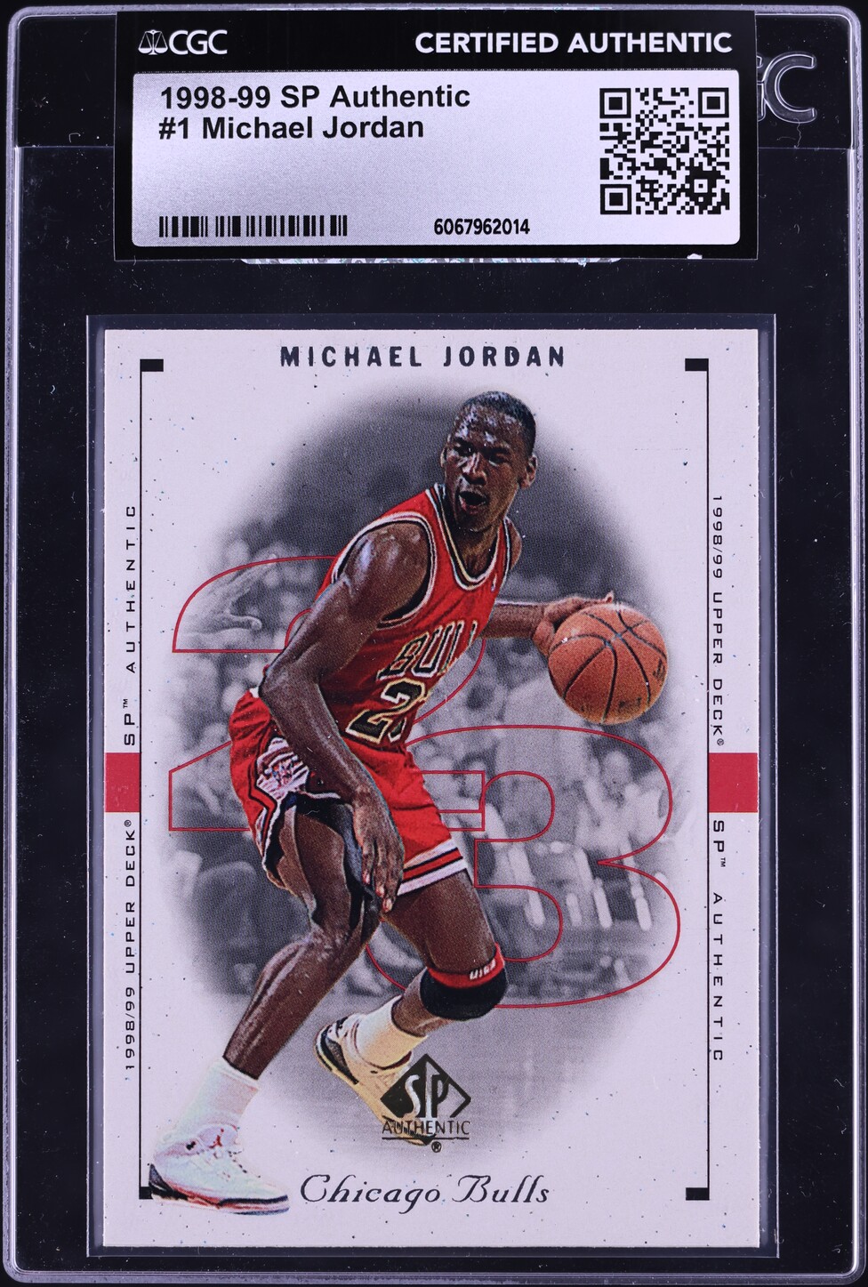 1998 SP Authentic Basketball Michael Jordan #1 CGC AUTH