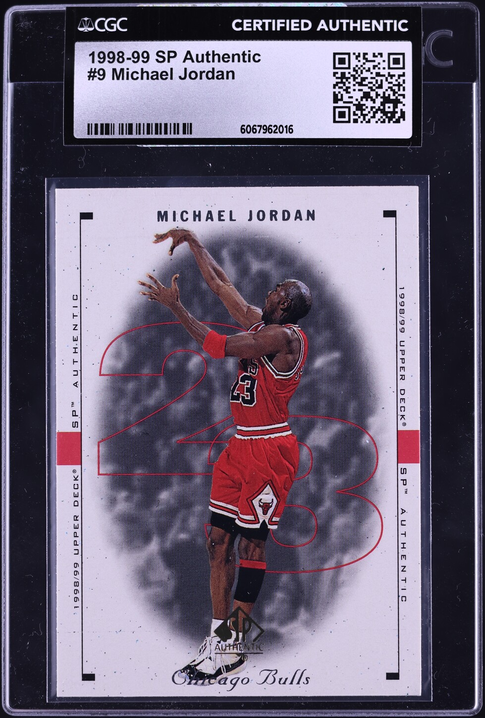1998 SP Authentic Basketball Michael Jordan #9 CGC AUTH