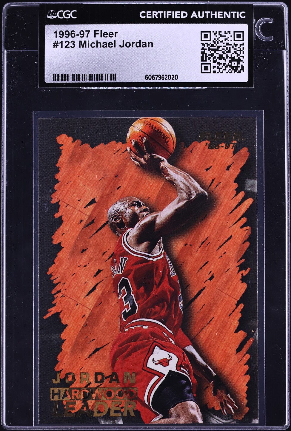 1996 Fleer Baketball Michael Jordan #123 CGC AUTH
