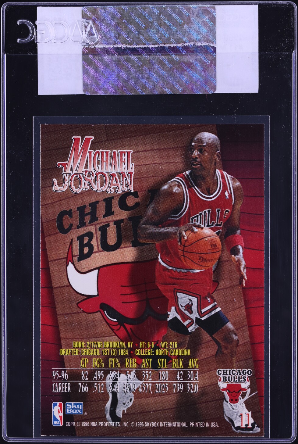 1996 Skybox Z-Force Michael Jordan #11 CGC AUTH