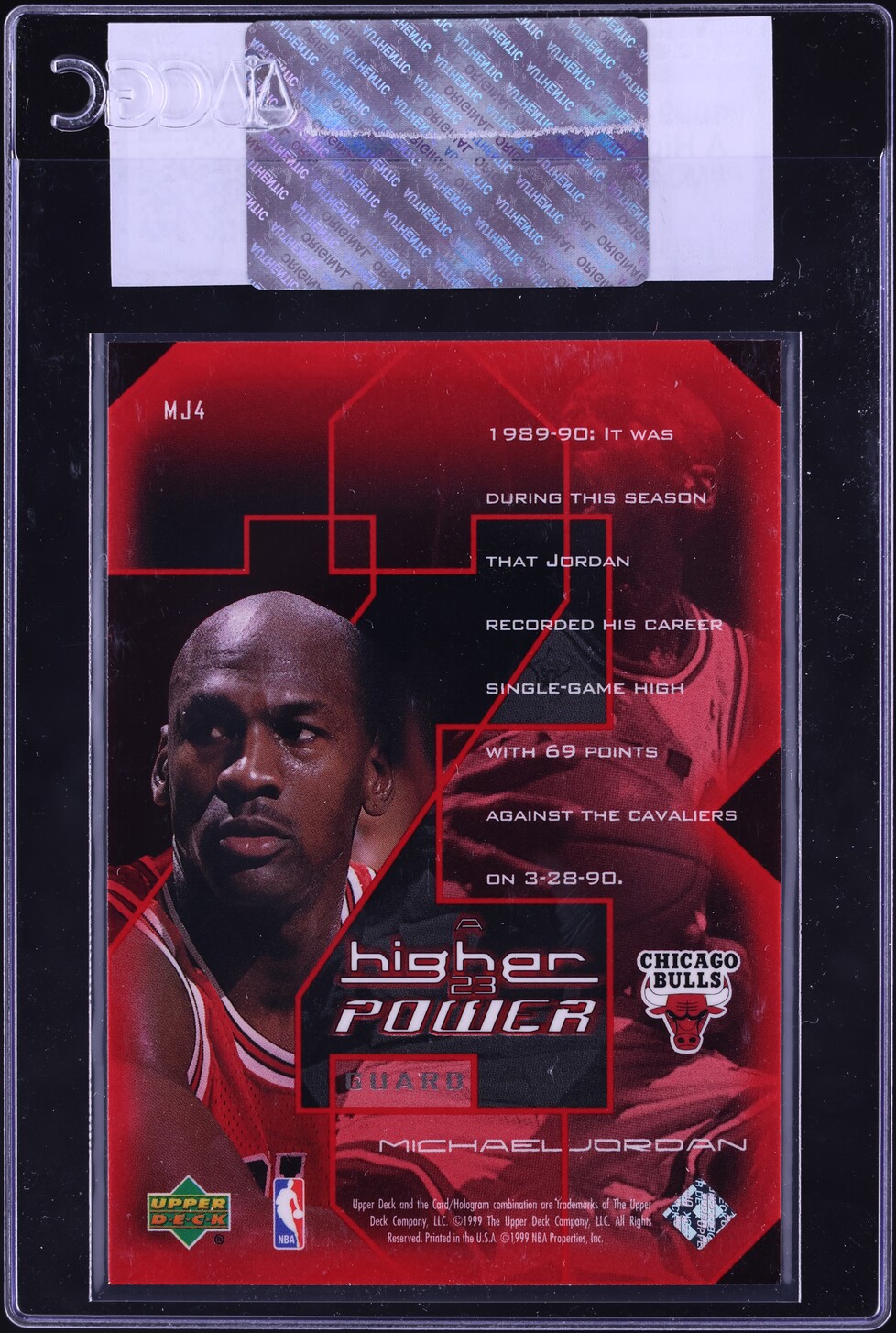 1999 Upper Deck A Higher Power Michael Jordan #MJ4 CGC AUTH