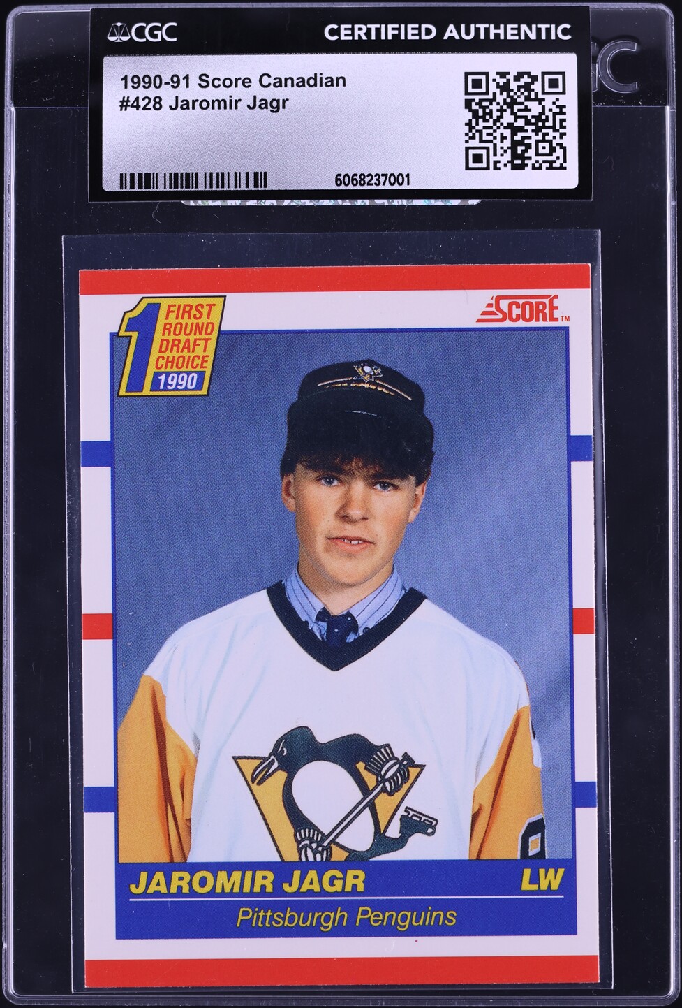1990 Score Canadian Jaromir Jagr ROOKIE #428 CGC AUTH
