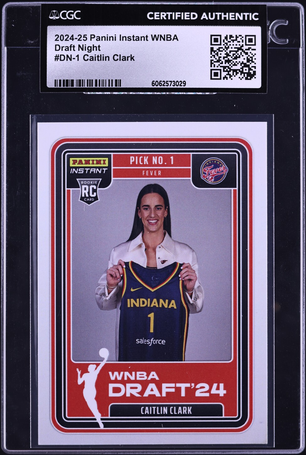 2024 Panini Instant WNBA Draft Night Caitlin Clark ROOKIE #DN-1 CGC AUTH