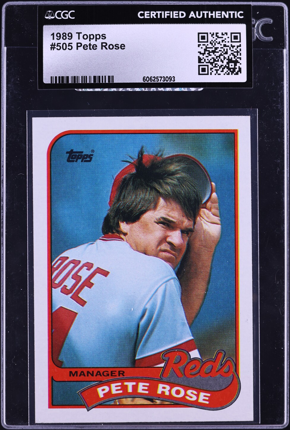 1989 Topps Pete Rose #505 CGC AUTH