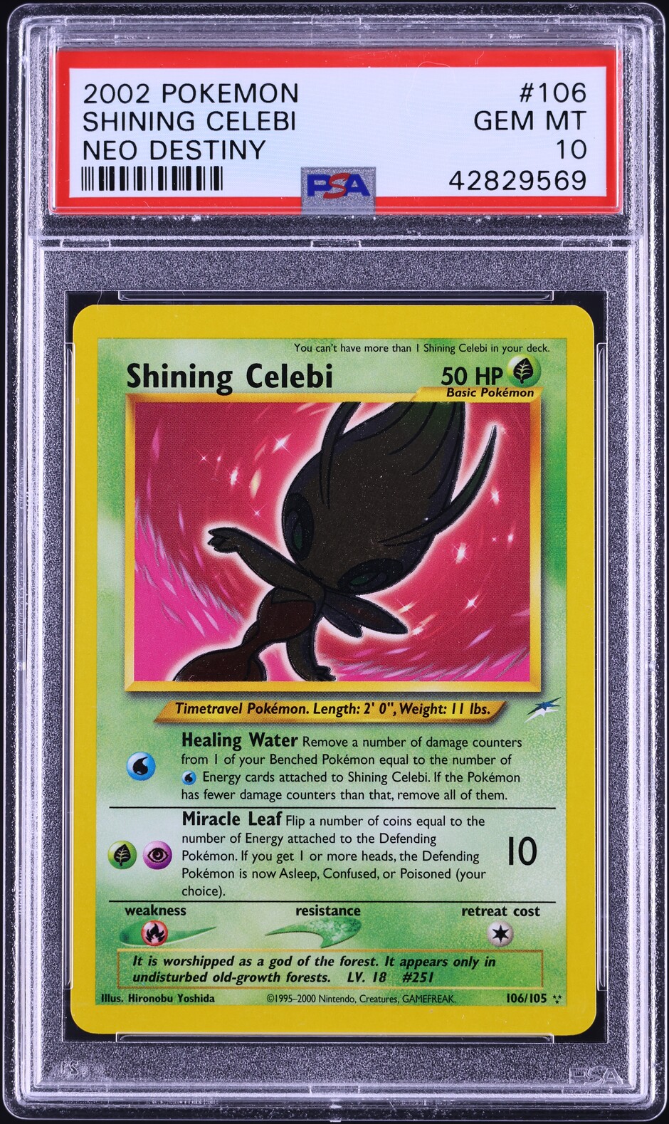 celebi shiny pokemon card Celebi Star (100/100)