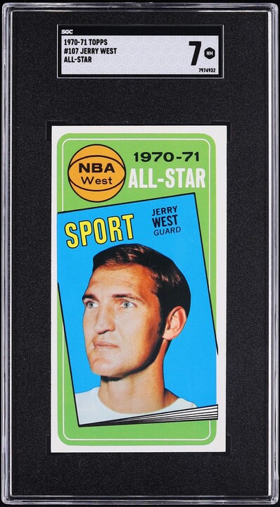 1970 Topps Basketball Jerry West ALL-STAR #107 SGC 7 NRMT