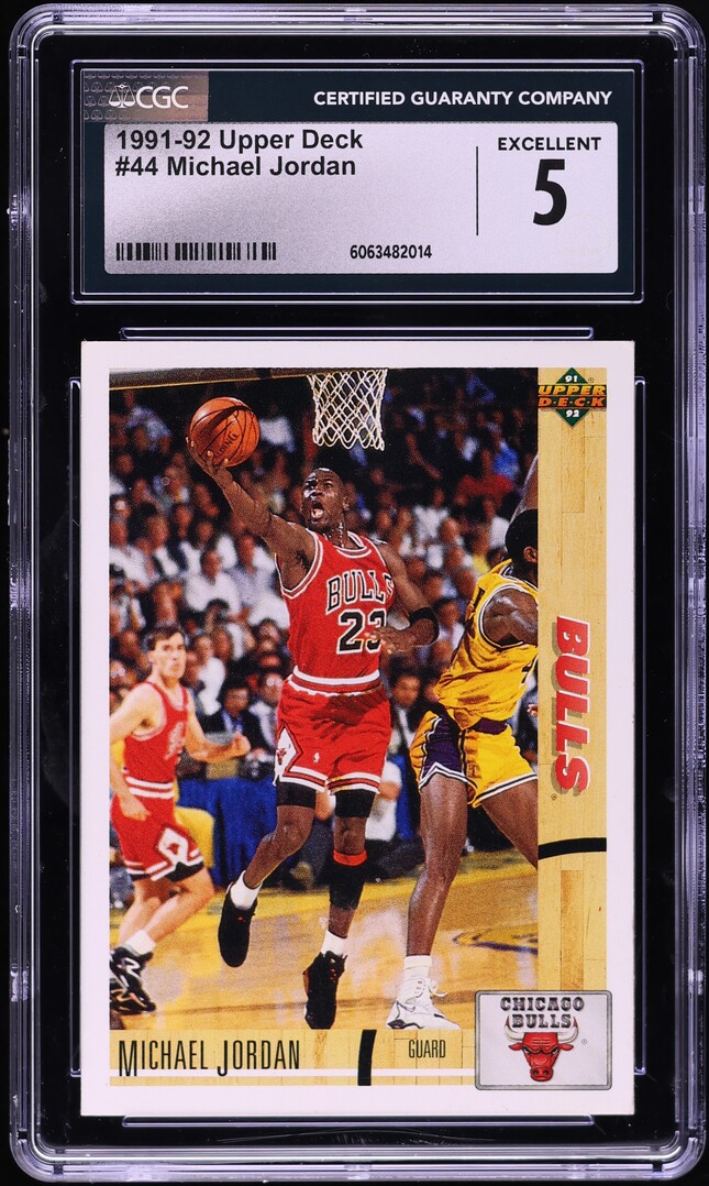 1991 Upper Deck Basketball Michael Jordan #44 CGC 5 EX