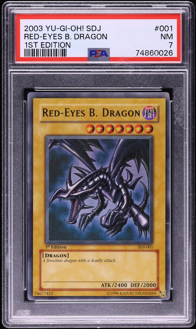 2003 Yu-Gi-Oh! Starter Deck Joey 1st Edition Red-Eyes B. Dragon #SDJ-001  PSA 7 on Fanatics Collect