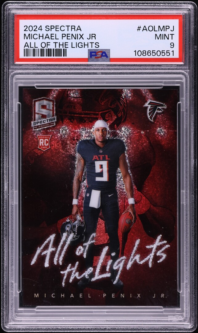 2024 Spectra All Of The Lights Michael Penix Jr. ROOKIE #AOLMPJ PSA 9 MINT