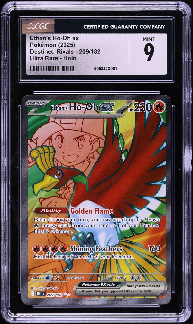 2025 Pokemon SV Destined Rivals Full Art Holo Ethan's HoOh