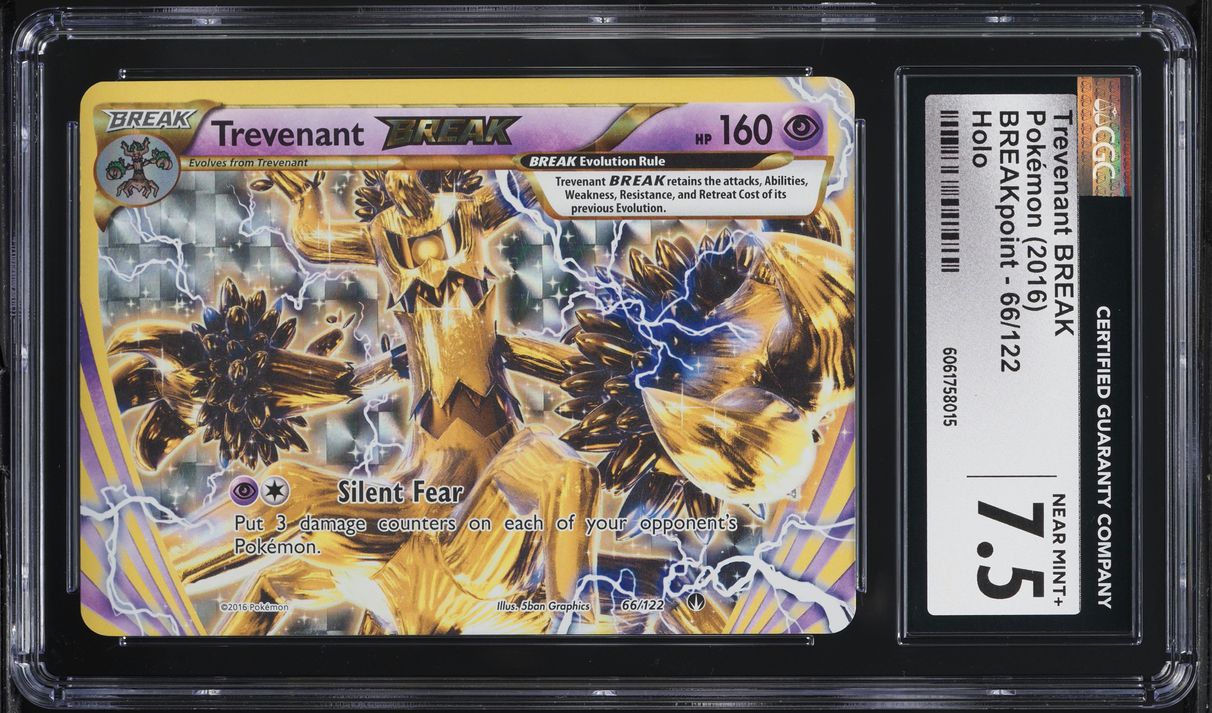 2016 Pokemon XY BREAKpoint Holo Trevenant BREAK #66 CGC 7.5 NRMT+