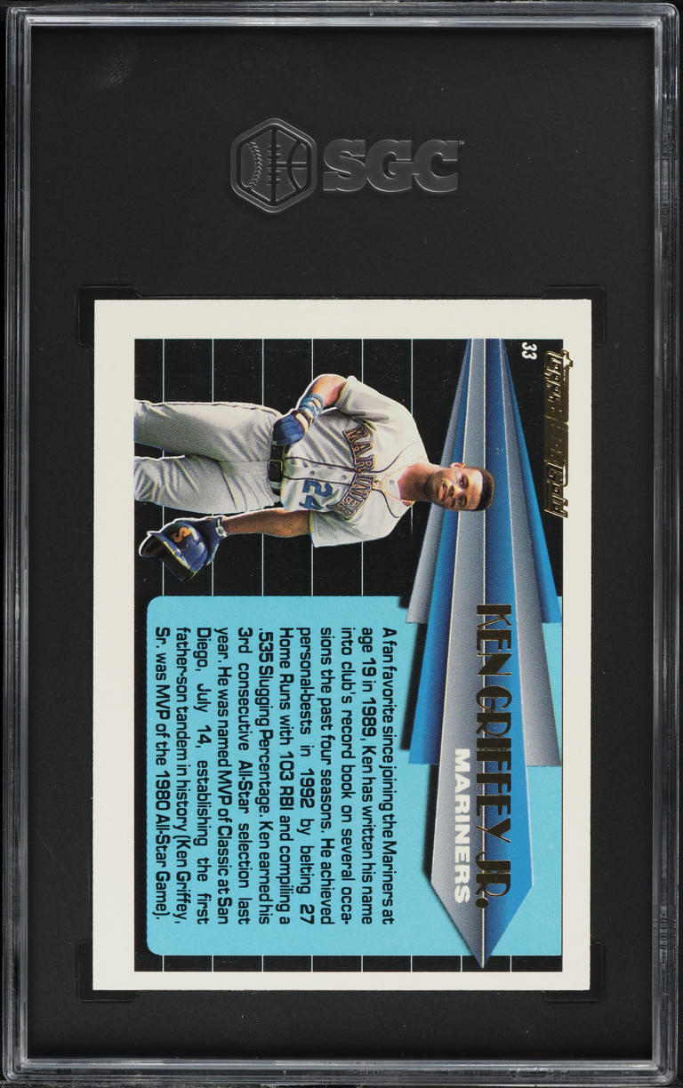 1993 Topps Black Gold Ken Griffey Jr. #33 SGC AUTH