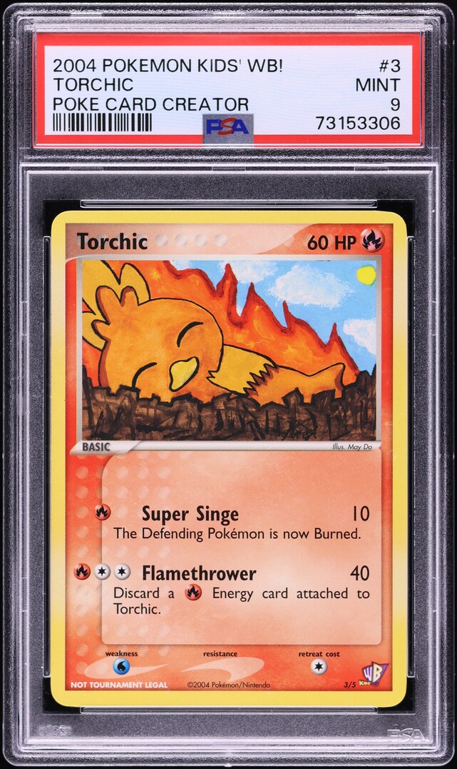 2004 Pokemon Kids' WB! Poke Card Creator Torchic #3 PSA 9 MINT