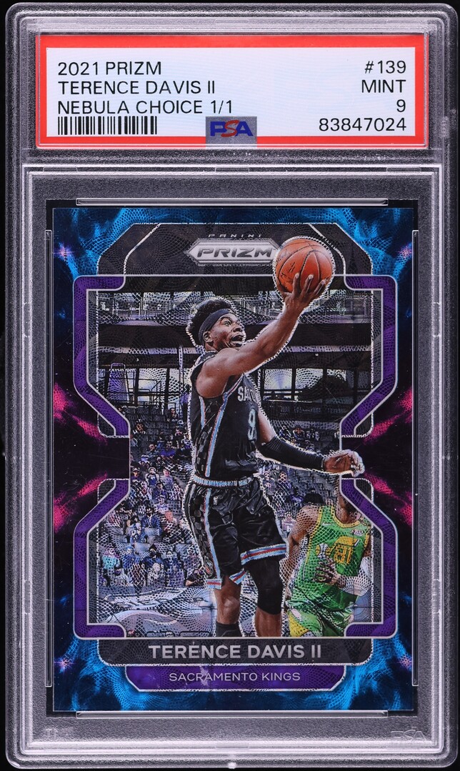 2021 Panini Prizm Nebula Choice Terence Davis II 1/1 #139 PSA 9 MINT