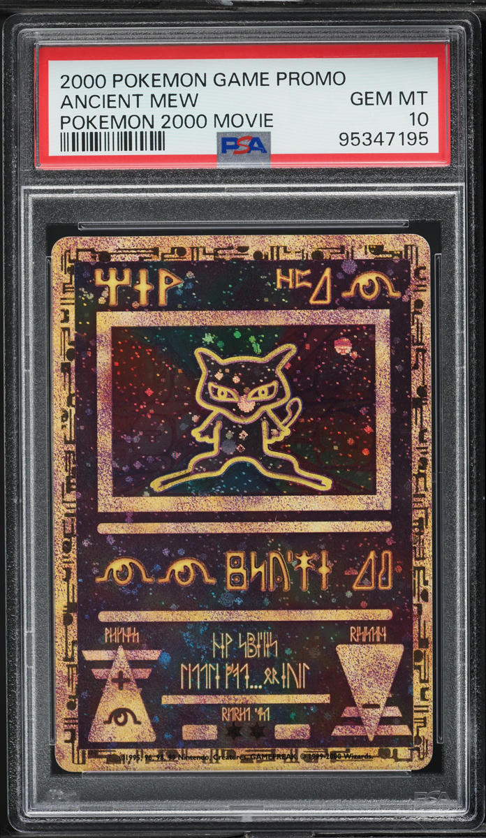 pokemon ancient mew promo card holographic value Credit Card Holographic Credit Card Skin  Anime Town Creations but overall look nearly unplayed with no major defects Ancient Mew 2000 Pokemon Movie