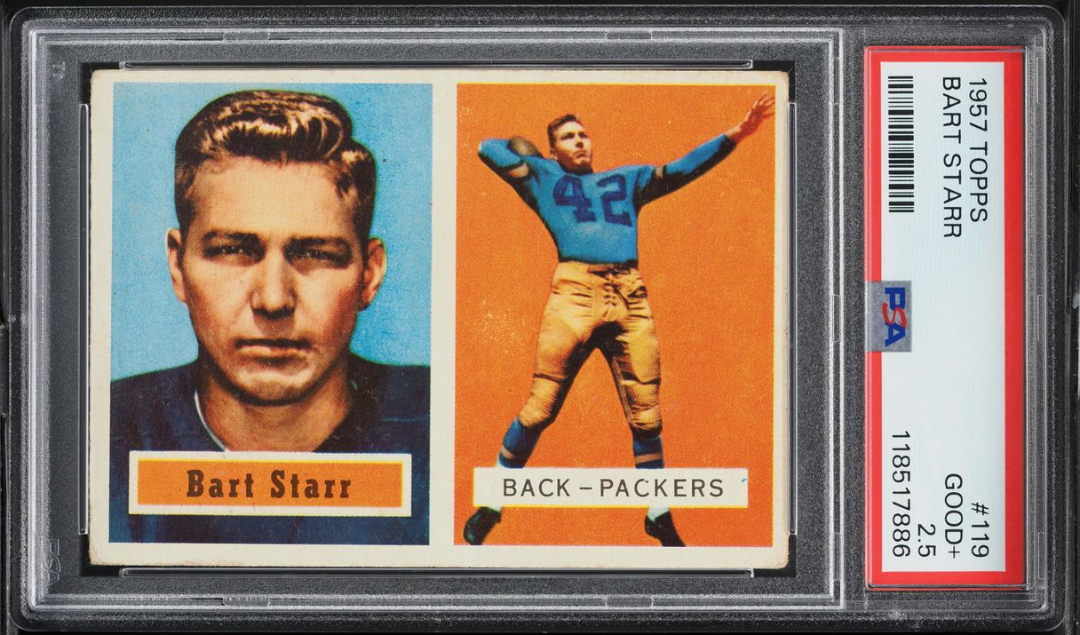 1957 Topps Football Bart Starr ROOKIE #119 PSA 2.5 GD+