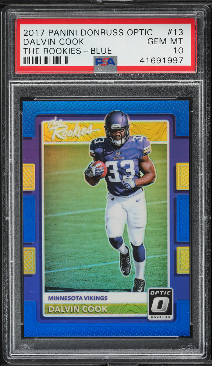 2017 Donruss Optic Blue Dalvin Cook ROOKIE /149 #13 PSA 10 GEM