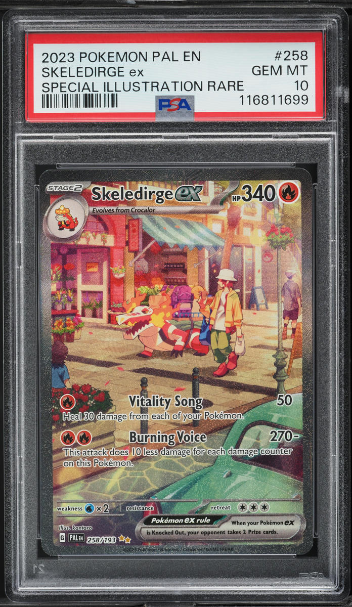 2023 Pokemon Scarlet & Violet Paldea Evolved SIR Skeledirge ex #258 PSA 10 GEM