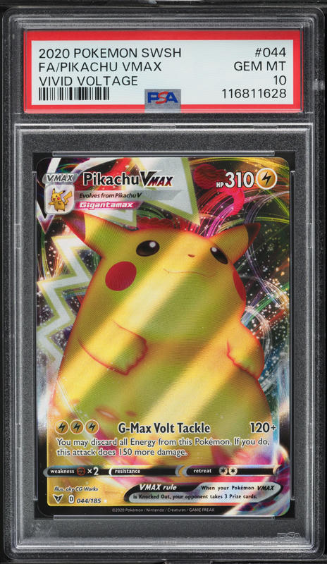 2020 Pokemon Sword & Shield Vivid Voltage Full Art Pikachu VMAX