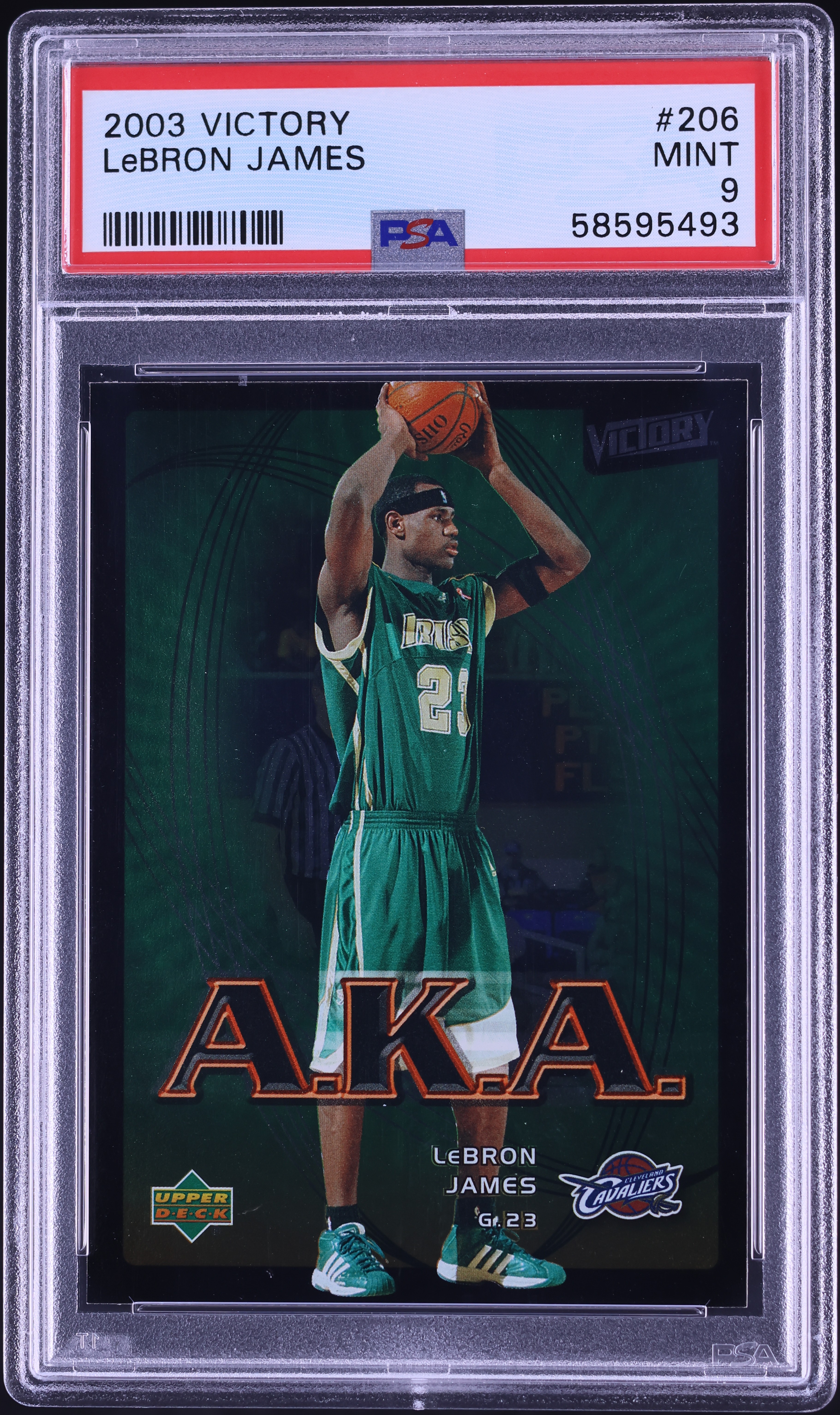 lebron james upper deck victory rookie card