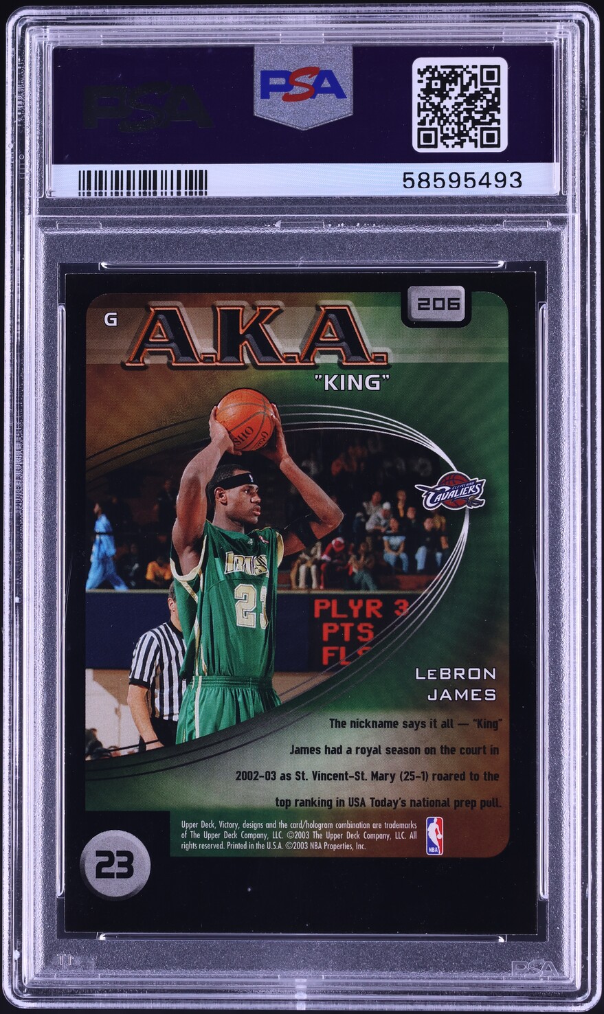 lebron james upper deck victory rookie card