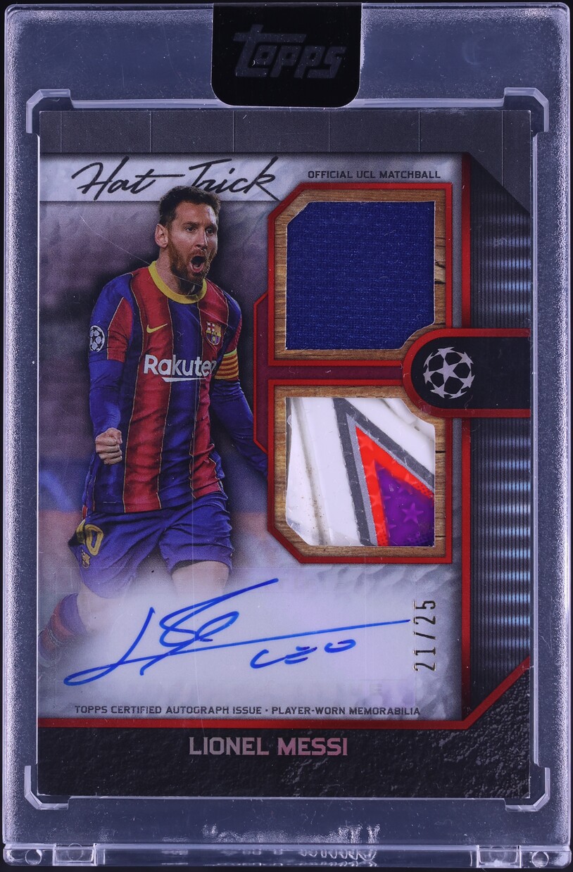 2023 Topps Museum Collection UEFA Hat Trick Lionel Messi PATCH